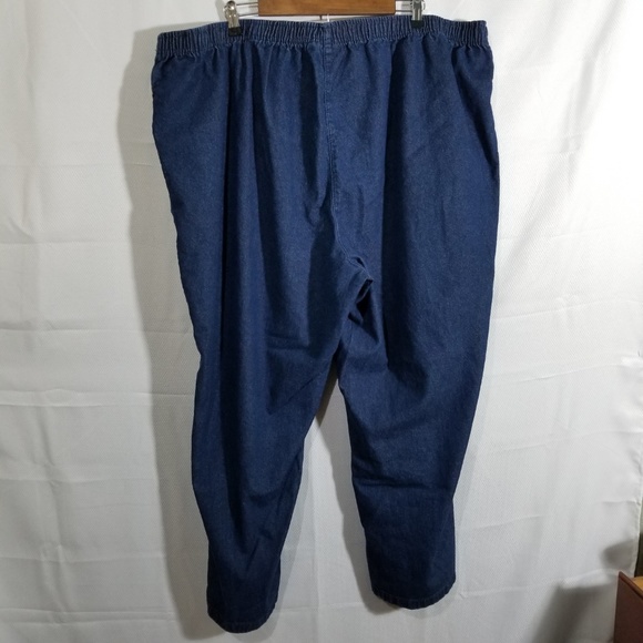 Woman Within 100% Thick Cotton Pull On Jeans 32W - Picture 2 of 8